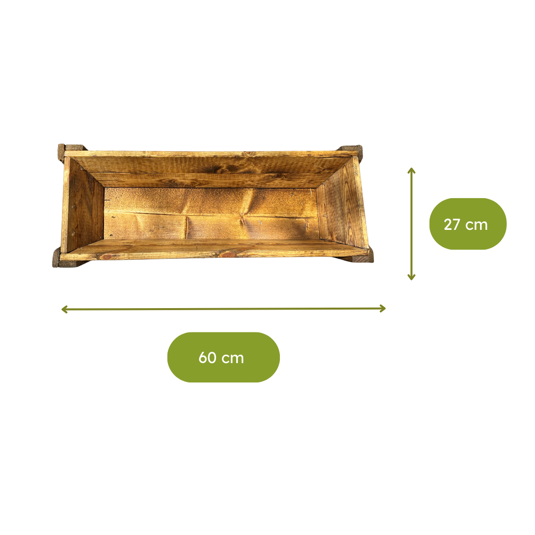 Maceta de Madera - Tipo Jardinera - 60cm - Amaru Comercializadora