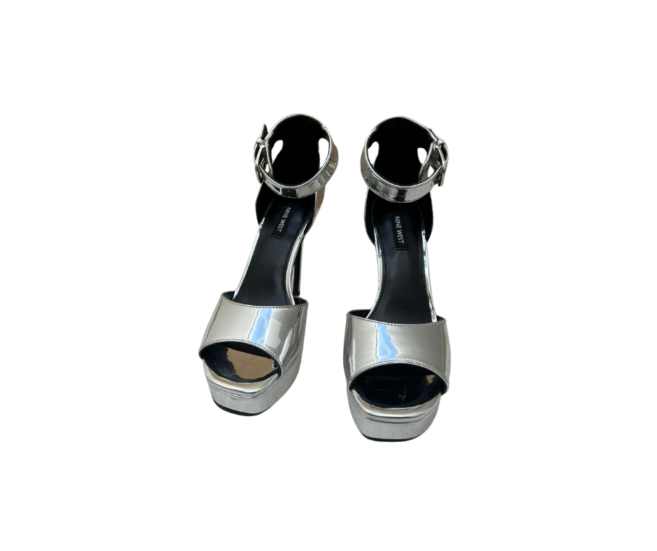 Tacón Para Dama, Nine West, Debby, Plateado - Amaru Comercializadora