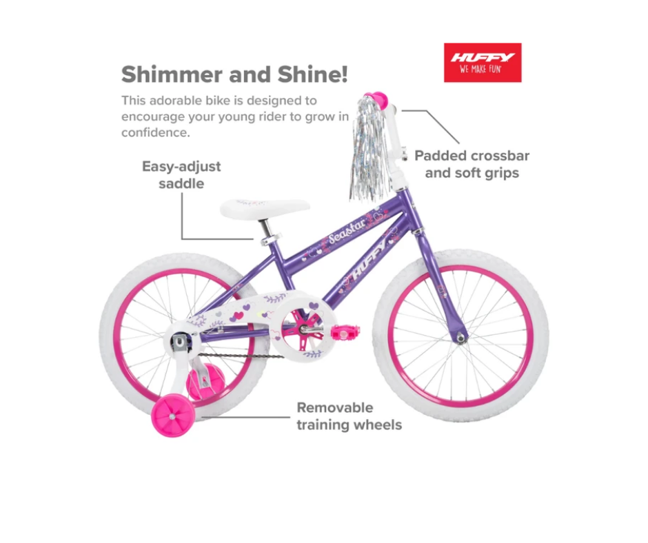 Bicicleta Niña, Huffy R16, Sea Star, Nuevo, Estética 95% - Amaru Comercializadora