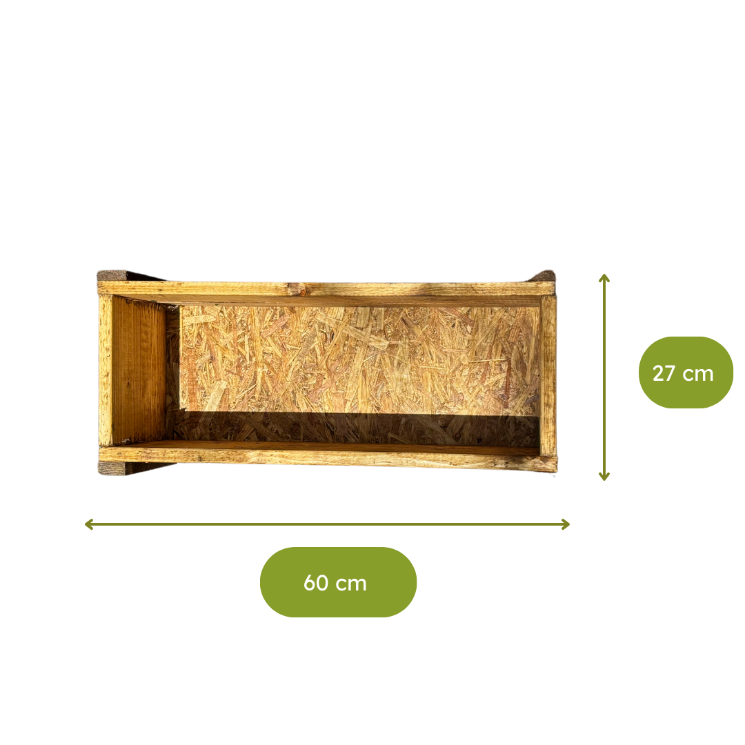 Maceta de Madera - Rectangular Chica - 60cm - Amaru Comercializadora
