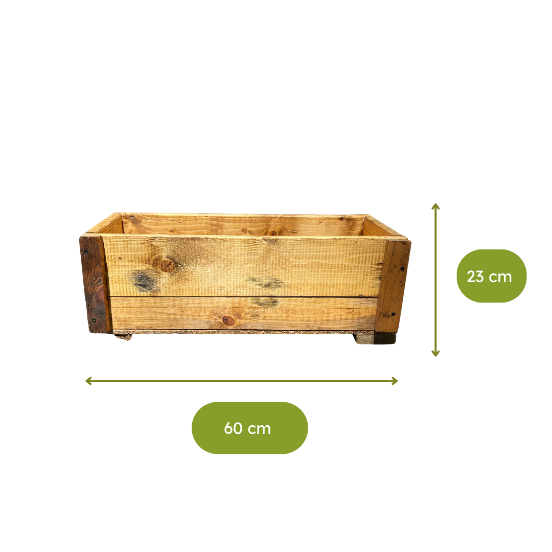 Maceta de Madera - Rectangular Chica - 60cm - Amaru Comercializadora