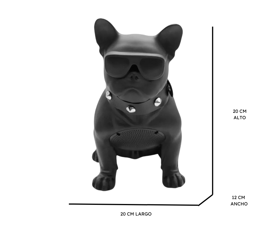 Bocina Bluetooth Perro Bulldog, Altavoz Inalámbrico Portátil - Amaru Comercializadora