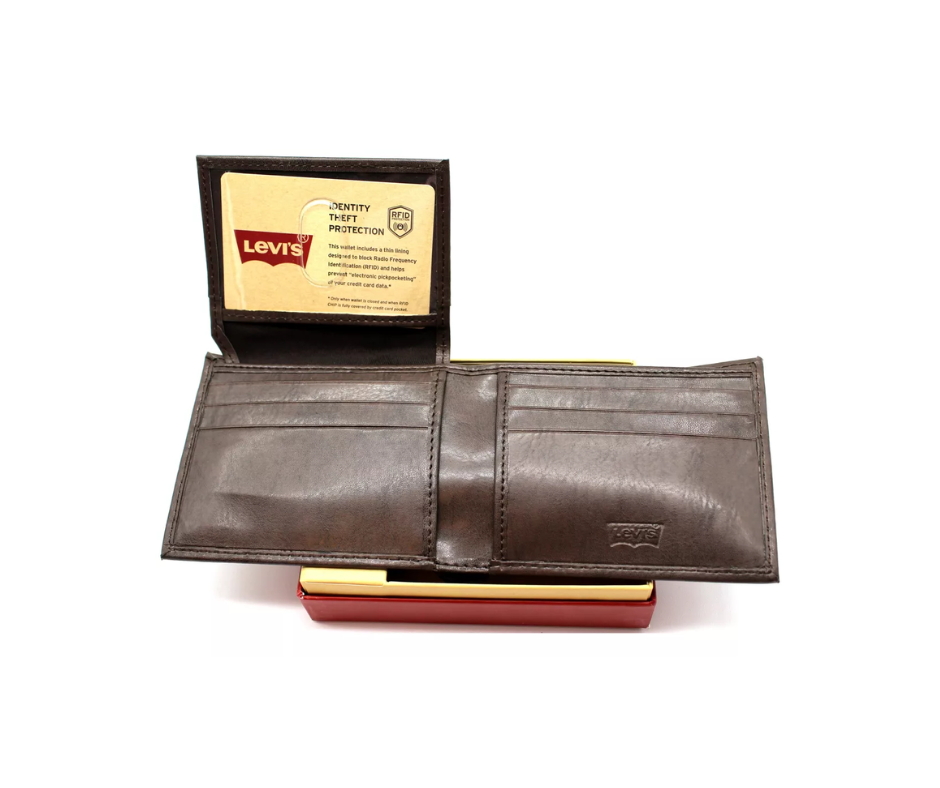 Cartera Levi's de Hombre Modelo 31LP220124, Color Café - Amaru Comercializadora
