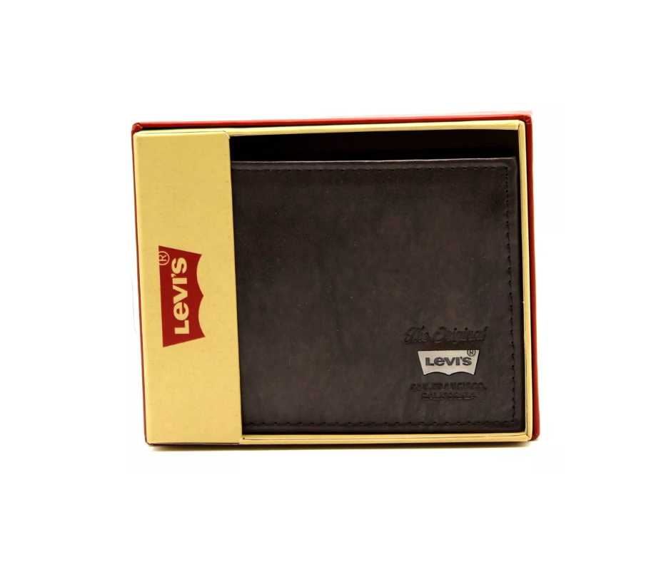 Cartera Levi's de Hombre Modelo 31LP220124, Color Café - Amaru Comercializadora