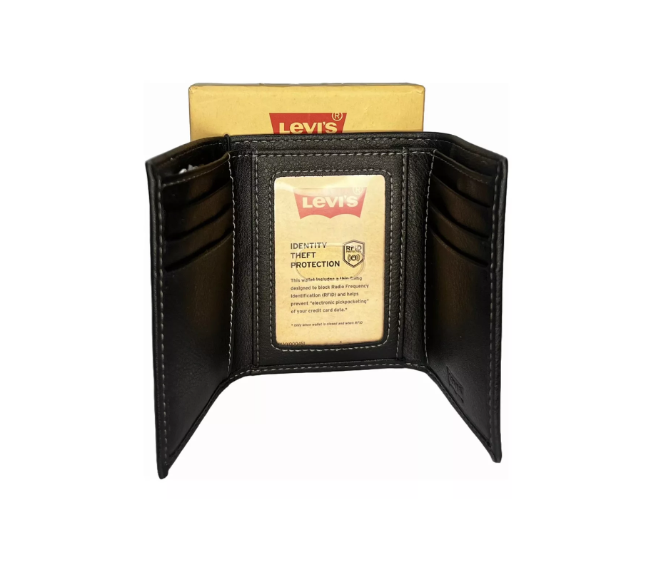 Cartera Levi's de Hombre Modelo 31LP110103, Color Negro - Amaru Comercializadora