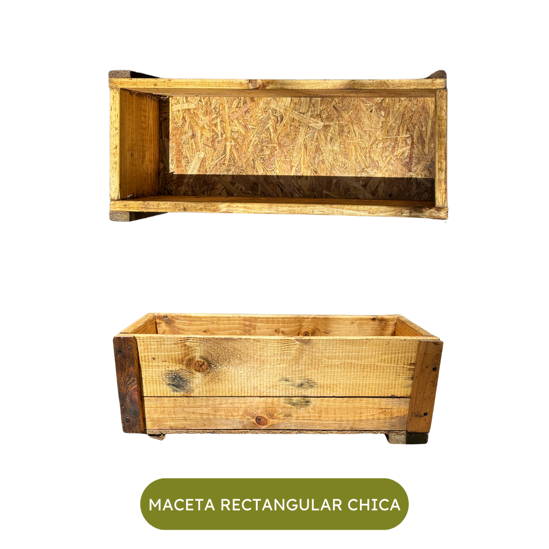 Maceta de Madera - Rectangular Chica - 60cm - Amaru Comercializadora